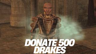 Morrowind Imperial Cult Quest: Donate 500 Drakes