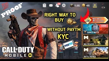 HOW TO BUY COD POINT BY PAYTM WITHOUT KYC ? || CALL OF DUTY MOBILE