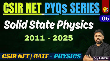 Solid State Physics PYQs (2011–2025) | SC, BCC, FCC, Reciprocal Lattice | CSIR NET & GATE Physics
