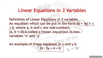 BMCEDU ENG 10/ALGEBRA//LINEAR EQUATION IN TWO VARIABLE//BY VIKRANT GAIKWAD SIR