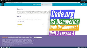 Heading Sizes - Web Development Lesson 4.1 - Code.org CS Discoveries