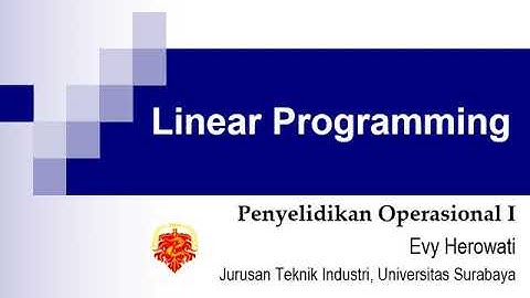 Linear Programming Metode Grafis