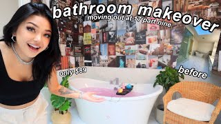 EXTREME BATHROOM MAKEOVER + clean my room with me! | moving out at 17 part 9