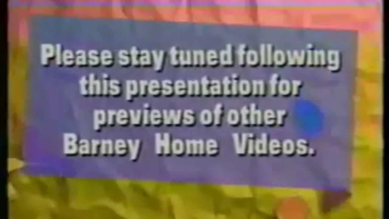 Barney Home Video - Please Stay Tuned Screen - A - YouTube