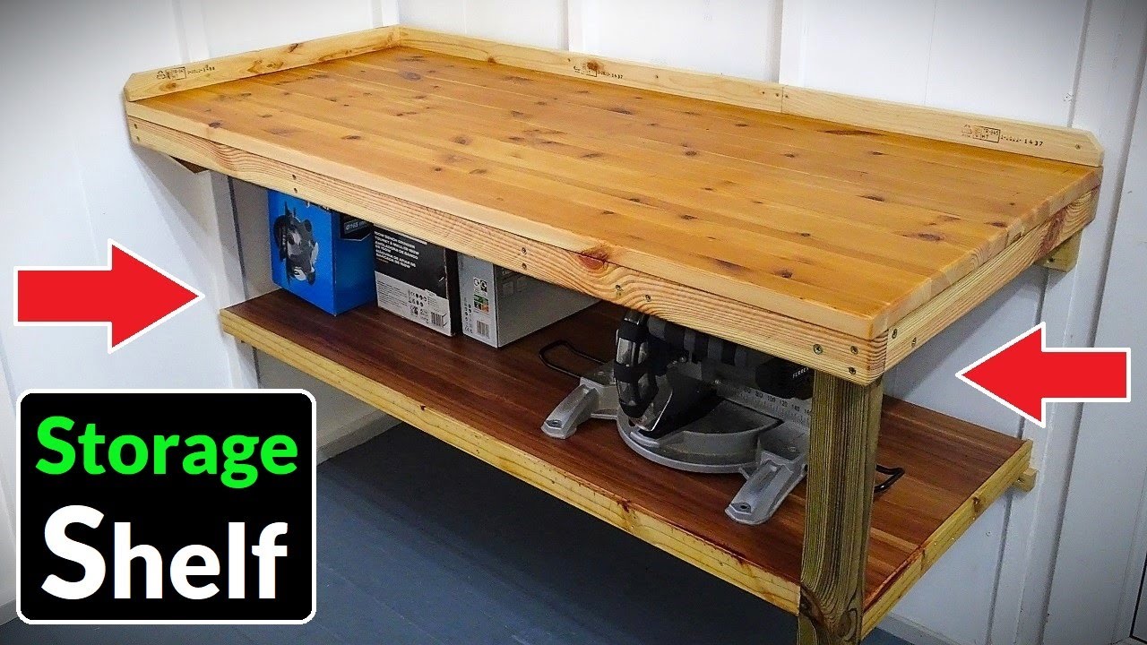 Making a Workbench Storage Shelf from Scrap Wood! Storage