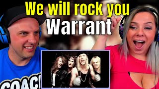 Reaction To We will rock you - Warrant | THE WOLF HUNTERZ REACTIONS