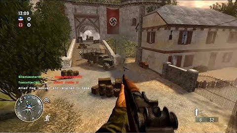 Call of Duty 3 Multiplayer Gameplay - CTF on Mayenne