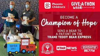 Wolf and Luke visit Phoenix Children's: Call 602-933-4567 to donate