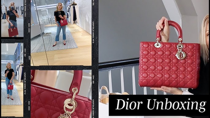 UNBOXING/REVIEW: RED LADY DIOR HANDBAG IN MEDIUM