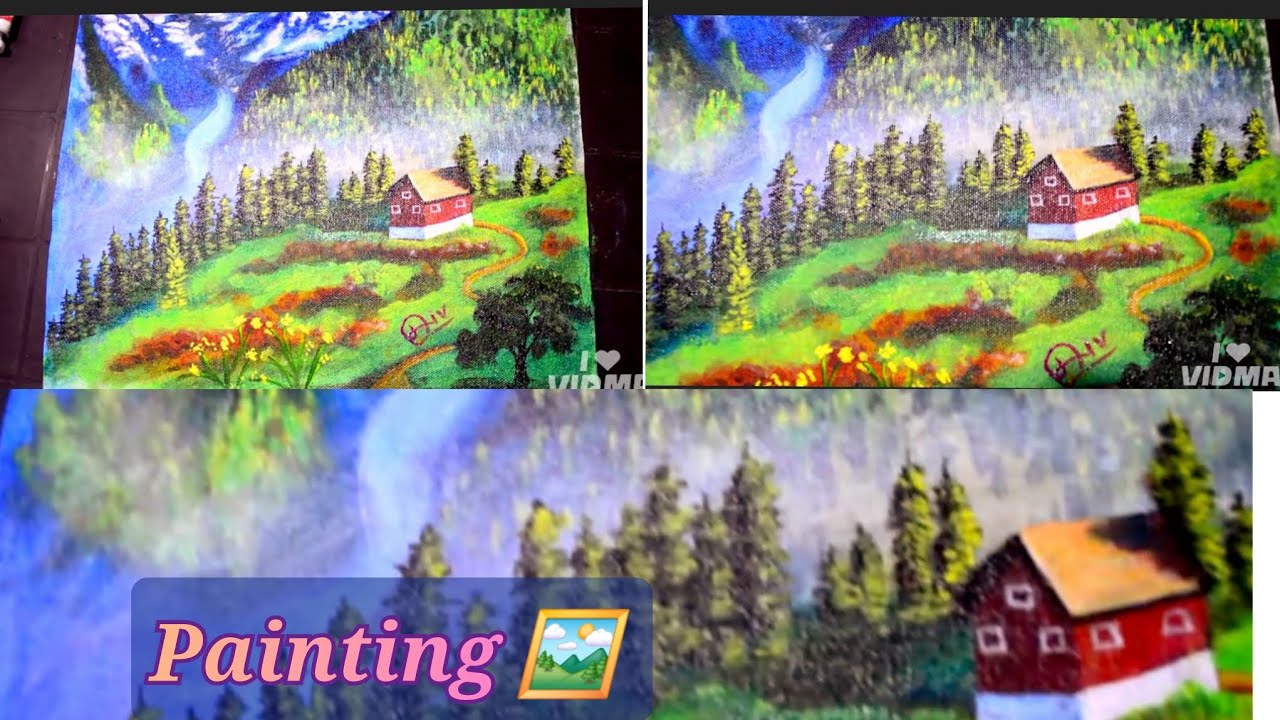Painting Switzerland 🇨🇭 Landscape | Dreamy Mountains Painting | Easy Peasy Art Tutorial 🎨  