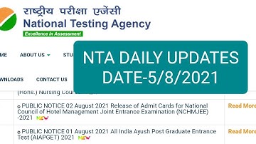 Nta Latest Updates Date-5 /8/ 2021 #arpit2020 #arpit2021 #jeemain2021 #shorts #ugcnet #ugcnet2021