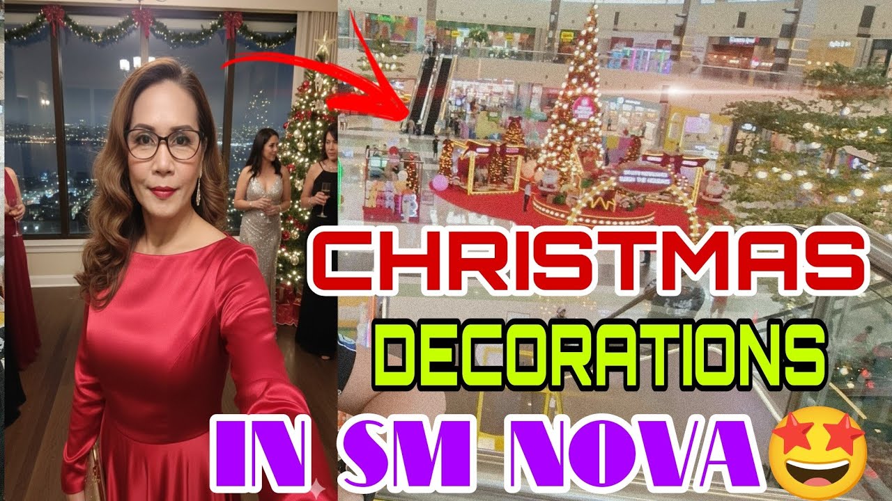 BEAUTIFUL CHRISTMAS DECO AT SM NOVA 🤩 + HINDI NAMAN MALAMIG ANG SIMOY ...