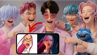 Saja Boys React To Hilarious K - Pop Demon Hunter Characters 🤣 🤣🤣