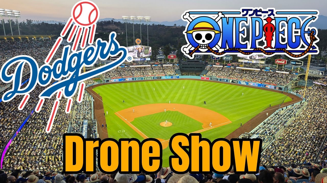 One Piece x Dodger Drone Show in LA