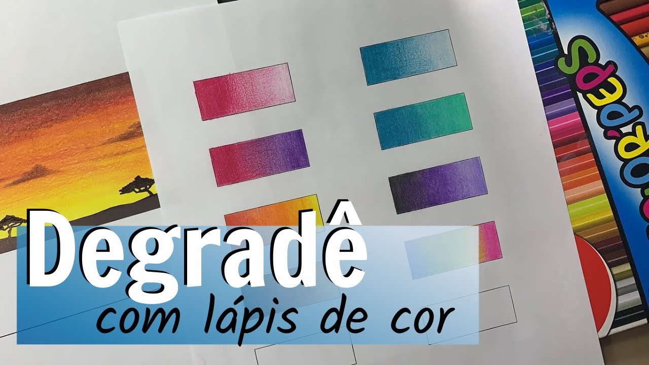 Exercícios de Degradê com lápis de cor Maped