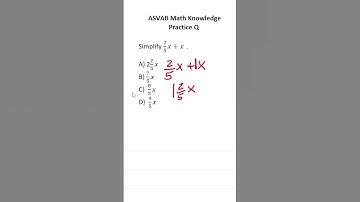 ASVAB/PiCAT Math Knowledge Practice Test Question: Combining Like Terms #acetheasvab w #grammarhero