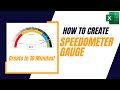 How to create a speedometer gauge chart template in excel