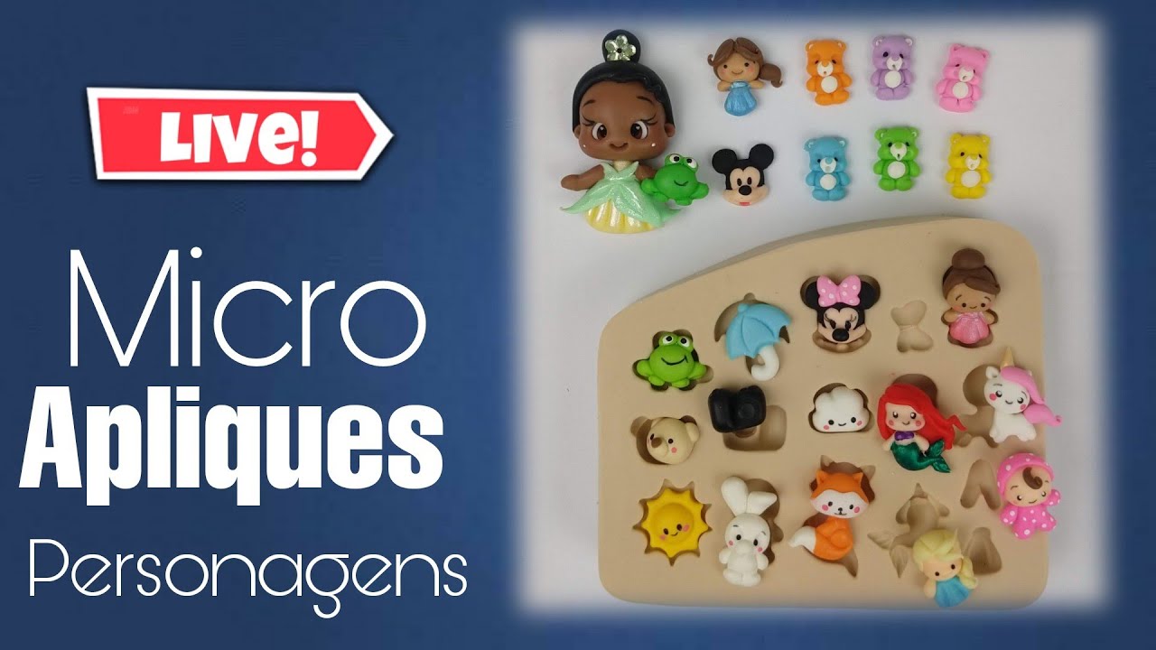 Micro Apliques Para Laço Em Biscuit PARTE 2 | LIVE TODO DIA