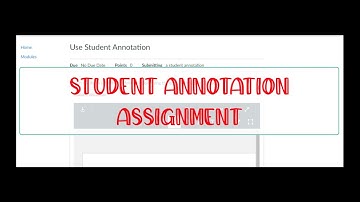 Student Annotation Assignment - Canvas Quick Tip
