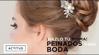 Cuatro peinados para boda que puedes hacer tú misma  ActitudFEM  YouTube
