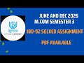 IBO 02 SOLVED ASSIGNMENT 2026 IN ENGLISH 