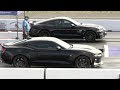 2019 Mustang GT vs Camaro SS and vs 2017 Mustang - drag race