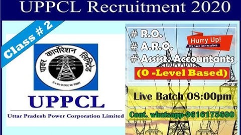 UPPCL ro/aro/Assistant accountant Class# 2
