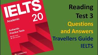 Cambridge Academic IELTS Book 20 - Reading Test 3 (Solved and Explained)