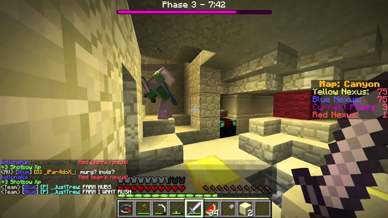 Minecraft annihilation - Triple nexus takedown #2