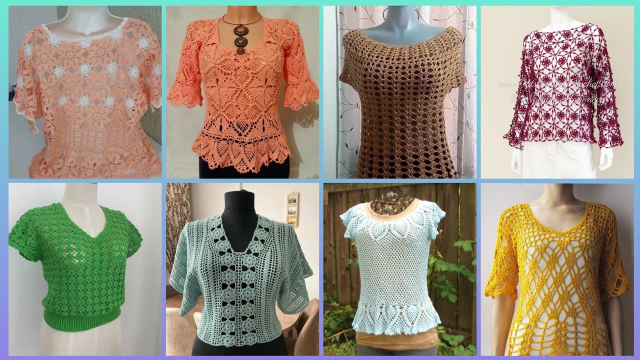 Most beautiful stylish crochet tops blouse design 