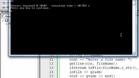 C++ Tutorial - Reading Data