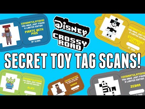 Disney Crossy Road Secret Character Token Scan! All Six Secret Toys! Pause Video & Scan In App!