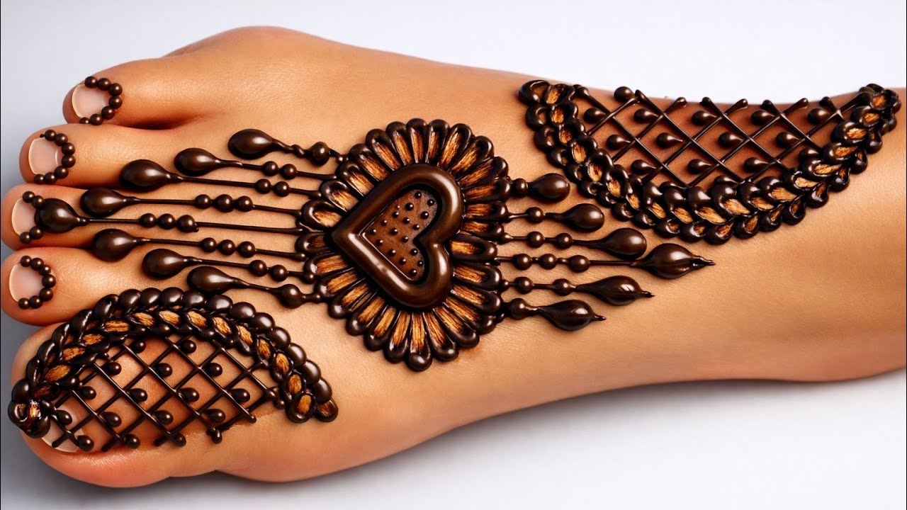 Teeja special mehndi design - easy coins mehndi design - mehndi ka design | simple leg mehndi design