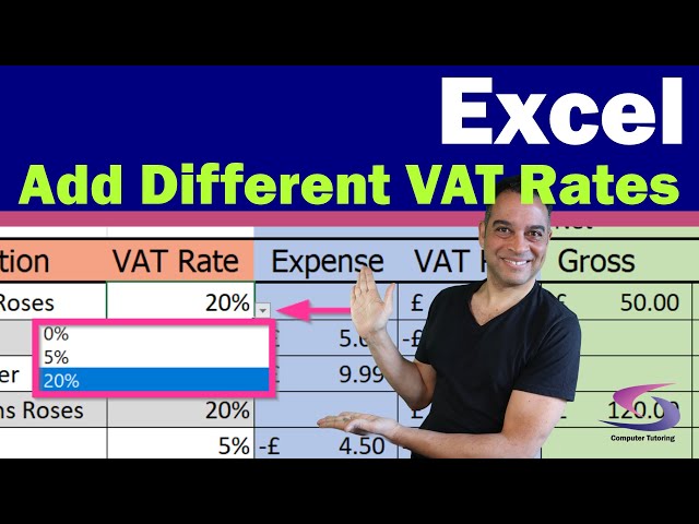 How do I add DIFFERENT VAT rates into the same spreadsheet?