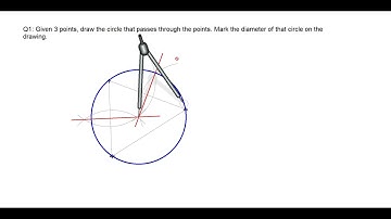 How to draw a circle passing through 3 given points - Lesson - 001