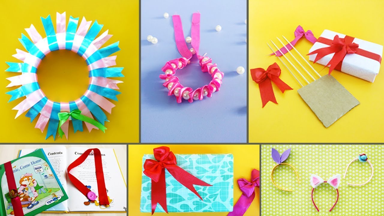 7 Beautiful Things You can do with a Ribbon Best DIY Video 1 Minute