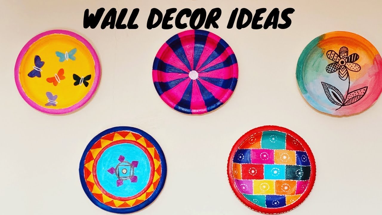 Wall decor ideas Paper Plates Wall Art Vidita YouTube