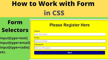 How to work with form in CSS | input[type=text], input[type=password] | Vivek Shakya | tutorial: 42
