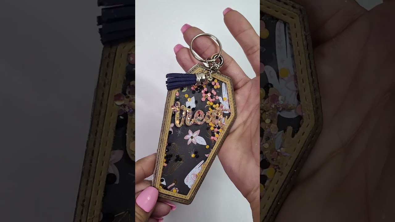 Coffin Shaker Tag Keychain 