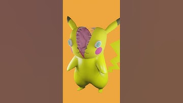 What the - Weird Pikachu 3D Blender Animation Pokemon Fanart #animation