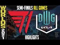 T1 vs DK Highlights ALL GAMES | Worlds 2021 Semifinals Day 1 | T1 vs Damwon KIA