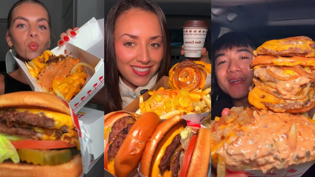 TIKTOK Mukbang Compilation | In-N-Out, Wingstop, Chipotle, McDonald's, Cane's & More!