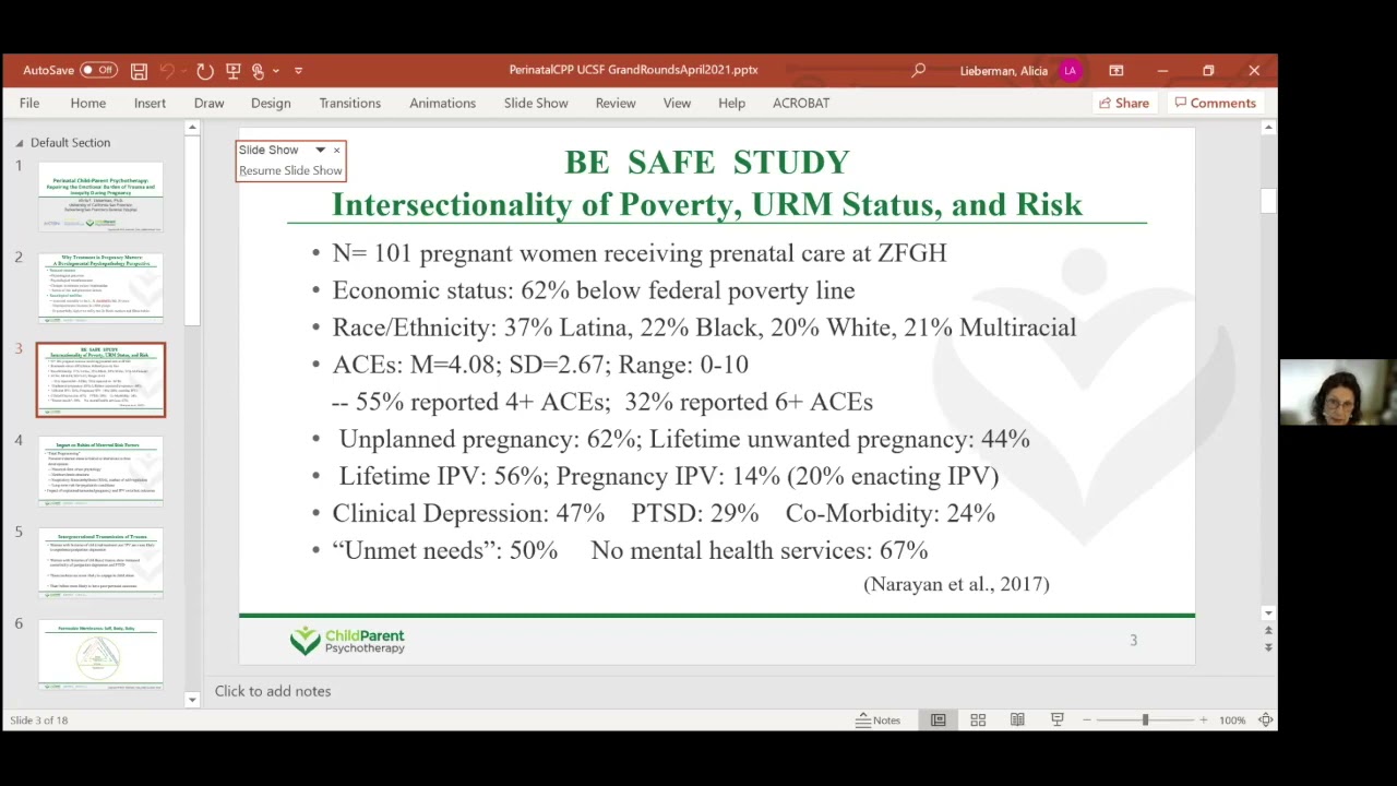 Perinatal Child-Parent Psychotherapy: Repairing the Emotional Burden of Trauma and Inequity