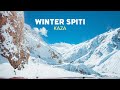 Kaza in winters  key monastery  langza  winter spiti snow drive  ep 3  4k