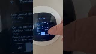 Ecobee heat pump compressor min outdoor temperature