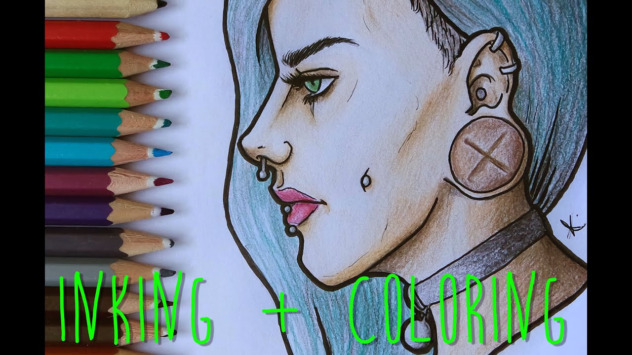 Inking #2 - The Girl With Blue Hair