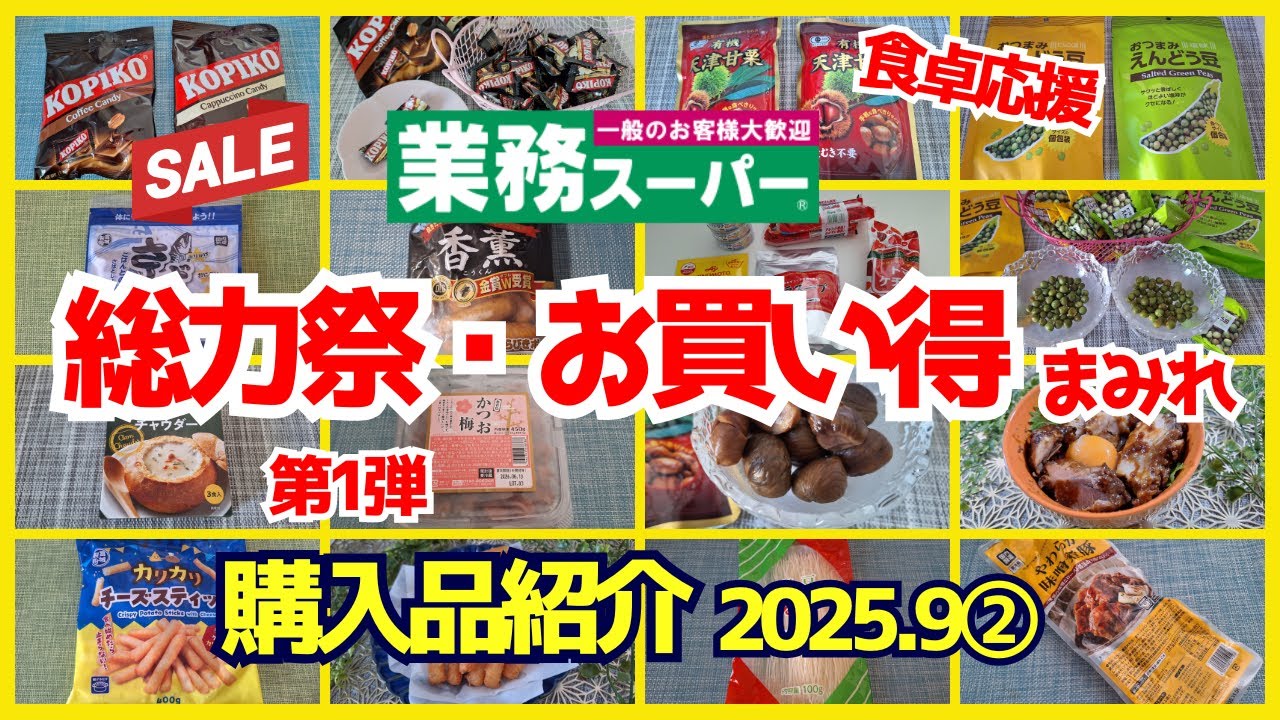 【業務スーパー】秋の総力祭第1弾・お買い得すぎる購入品紹介・食卓応援💝2025.9②