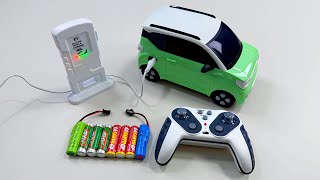 Unboxing Wuling Mini New Energy RC Car, City Electric Excavator, Collision Deformed RC Police Car