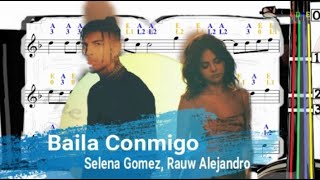 Baila Conmigo | Selena Gomez, Rauw Alejandro | Violin SHEET MUSIC [With Fingerings] [Level 3]