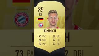Joshua Kimmich Fifa Card History #fifaratings #fifa #joshuakimmich #shorts